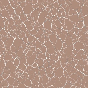 Kintsugi Cracks - Medium Scale - Redend Point and White - Terracotta  Crackle Blush Orange