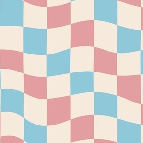 4th of July Wavy Checkerboard