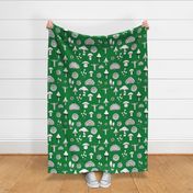 Mushroom Pointilism Pattern - green