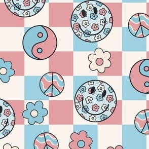 Groovy 4th of July, Smiley Floral, Yin Yang, Peace Sign