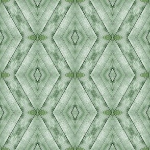 Cohesion 22-07: Retro Psychedelic, Distressed, Wood Grain Distressed Cairo Seamless Pattern (Green, Dark Green, Light Green, Cream)