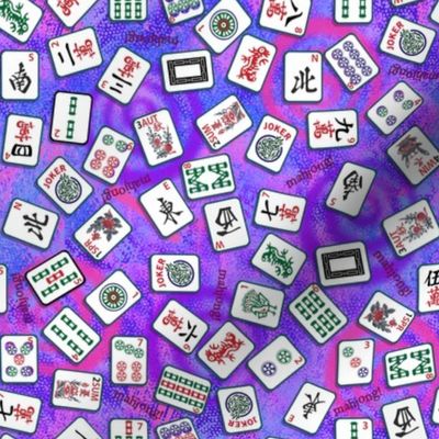 Purple Mahjong tiles