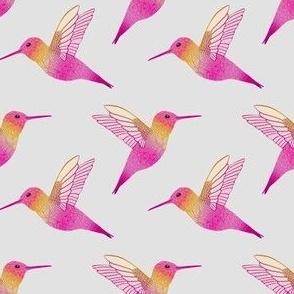 Pink Hummingbird Pattern