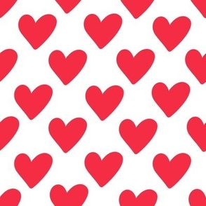 Seamless pattern doodle hearts