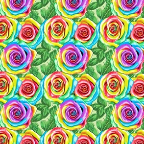 Colorful Tie Dye Roses