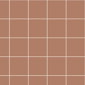 Large grid 4'' - terracotta and beige 