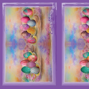Easter Watercolor Eggs Placemats cut sew