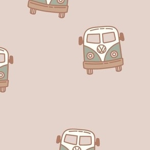 Camper van LARGE scale - dusty pink 