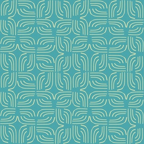 Geometric Hand Drawn Lines Turquoise