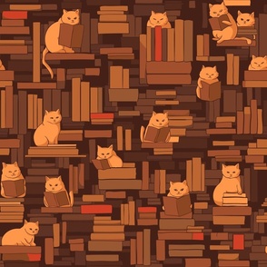 Cats in a library