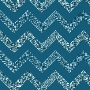 dark blue tone on tone dotted zigzag | large
