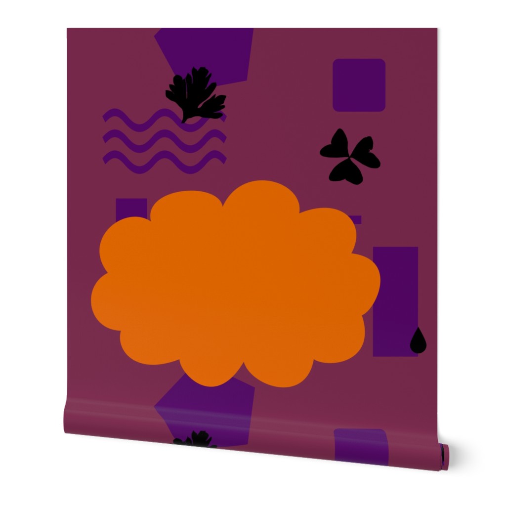 Orange Clouds on Purple_1