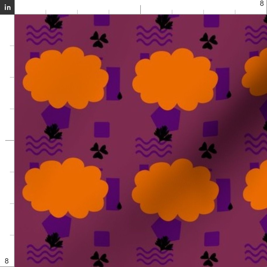 Orange Clouds on Purple_2