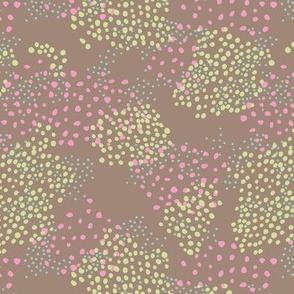 Paint Splatter Fabric - Rose Gold –