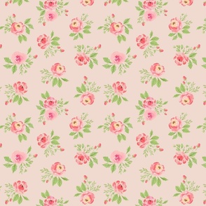 Vintage Rose Floral Blush Small