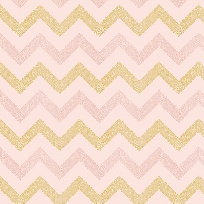 gold and pink dotted zigzag | medium