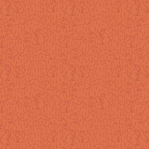 Mini - Orange squirrel pattern monotone texture background