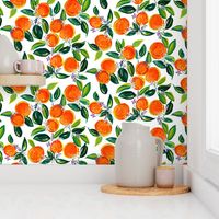 Tangerine Dreams Painted Oranges Fabric