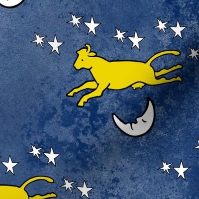 Large Scale Goodnight Moon Children's Storybook Cow Jumping Over The Moon Starry Skies Coordinate