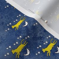 Small Scale Goodnight Moon Children's Storybook Cow Jumping Over The Moon Starry Skies Coordinate