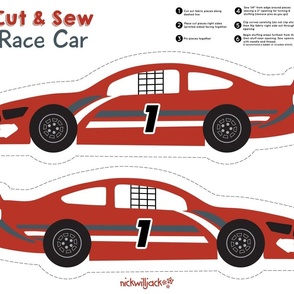 Cut and sew race car