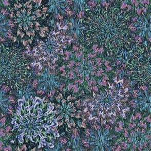 floral tapestry- blue moon