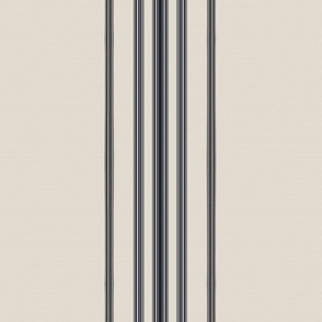 Vertical Neutral Large Scale Stripe on Beige