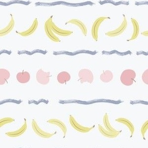 6" Apples and Bananas Stripe