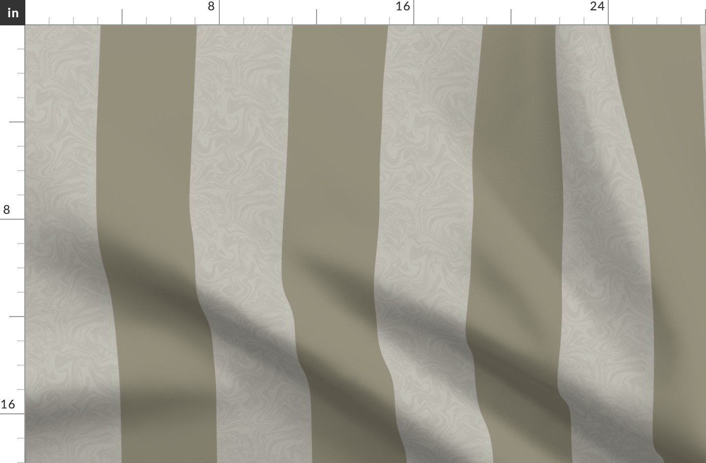 Elegant Marble Stripes in Regency Sage - Half-Width