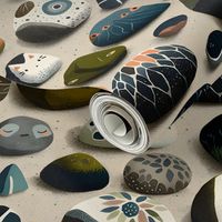 Whimsical Painted Rock Collection (Hidden Animal Friends) - Medium Scale