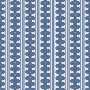 Issac's Geometric Blue and White Linen