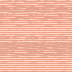 Wavy Painterly Stripes on Peach