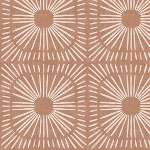 Jumbo - abstract sunburst granny square - rosy brown