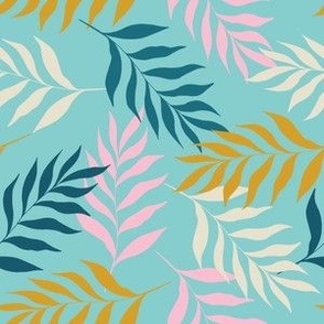 Retro Tropical Leaves, Lush Tropical Leaves, Party, Jungle 