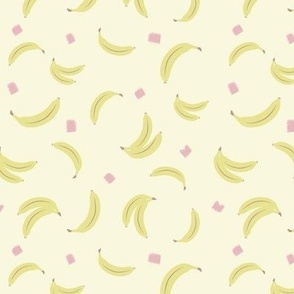 6" Bananas and Brushstroke Square Dots