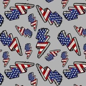 PATRIOTIC BOLTS SCATTERED, GRAY