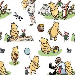 Classic Winnie the Pooh on white