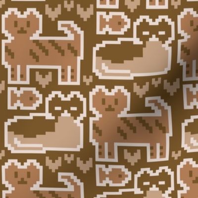 Pixel Cats - Earth Tone