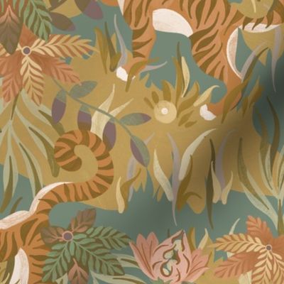 Tiger Jungle - antique muted 