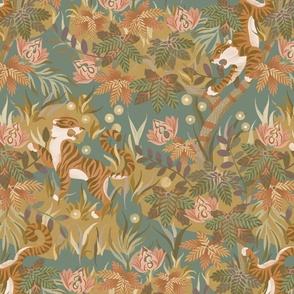 Tiger Jungle - antique muted 