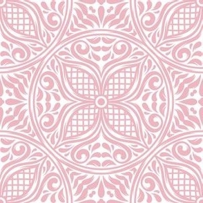 Talavera Tiles in Cameo Pink and White - Coordinate
