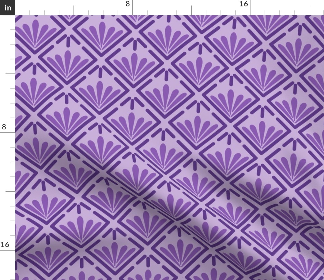 Purple Geometric Flourish - large and light