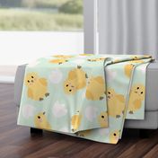 Little cute chicks - yellow, white and mint // big scale