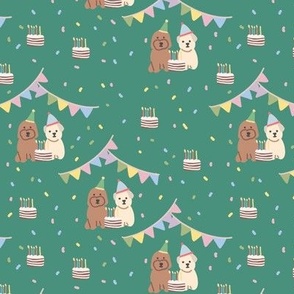 Dog's birthday party / Green
