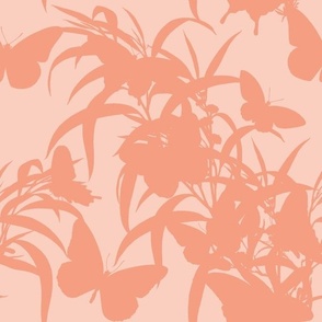 BUTTERFLY SHADOW - BRIGHT BUTTERFLIES COLLECTION (CORAL)