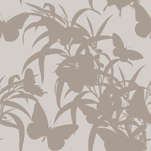 BUTTERFLY SHADOW - BRIGHT BUTTERFLIES COLLECTION (TAUPE)