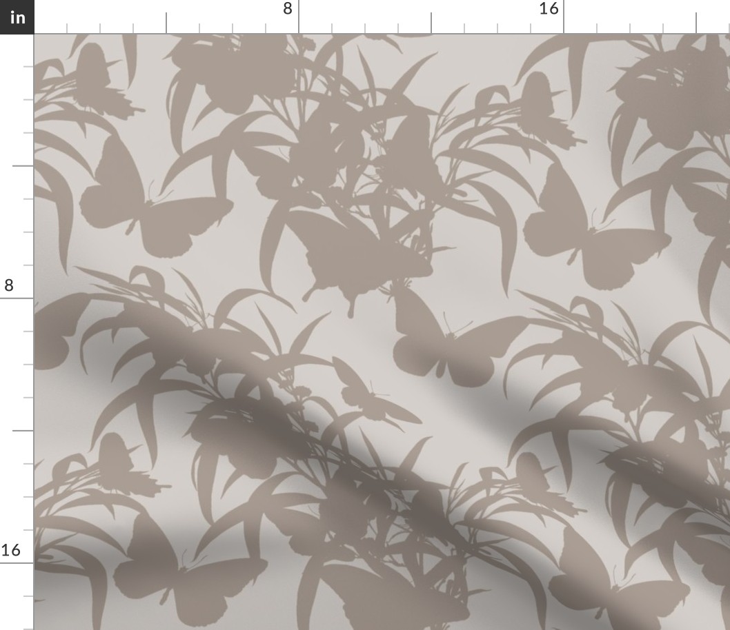 BUTTERFLY SHADOW - BRIGHT BUTTERFLIES COLLECTION (TAUPE)