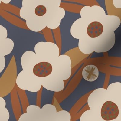 simple_flower_rust_tan_grey