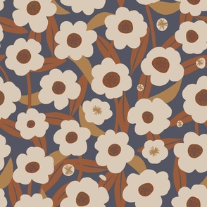 simple_flower_rust_tan_grey