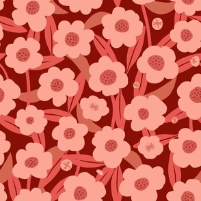 simple_flowers_coral_red